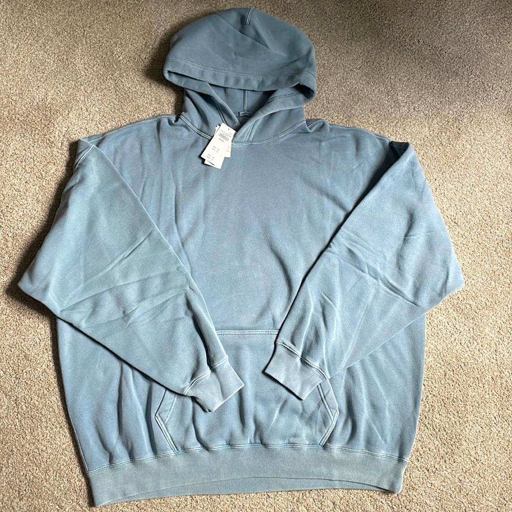 Abercrombie & Fitch soft a&f fleece oversized hoodie distressed washed mens XXL